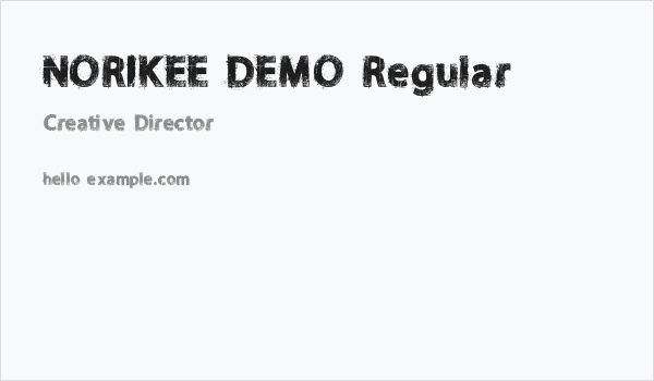 NORIKEE DEMO Regular Business Card