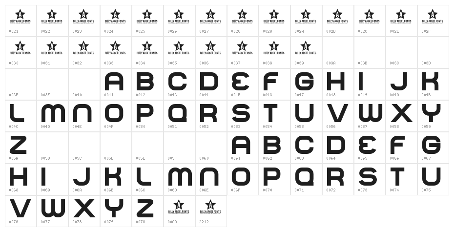 NORMAL Character Map