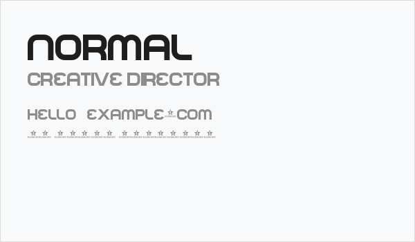 NORMAL Business Card