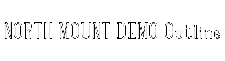 NORTH MOUNT DEMO Outline  免费字体下载