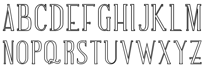 NORTH MOUNT DEMO Outline Font OTHER CHARS
