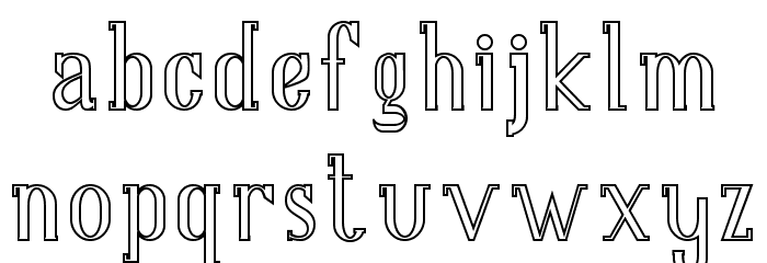 NORTH MOUNT DEMO Outline Font LOWERCASE