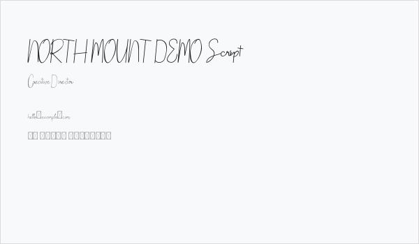 NORTH MOUNT DEMO Script Business Card
