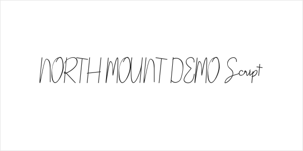 NORTH MOUNT DEMO Script Logo