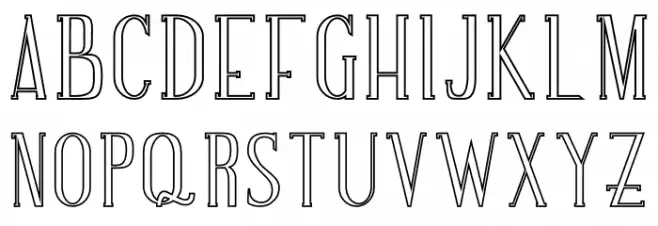 NORTH MOUNT Outline Schriftart Groß