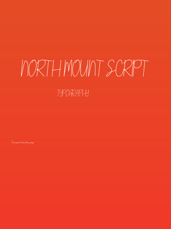 NORTH MOUNT Script Poster