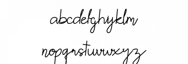 NORTH MOUNT Script Caratteri MINUSCOLO