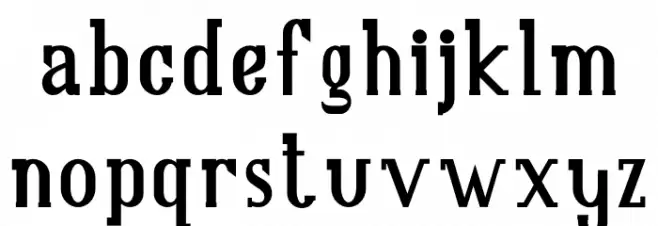NORTH MOUNT Font LOWERCASE