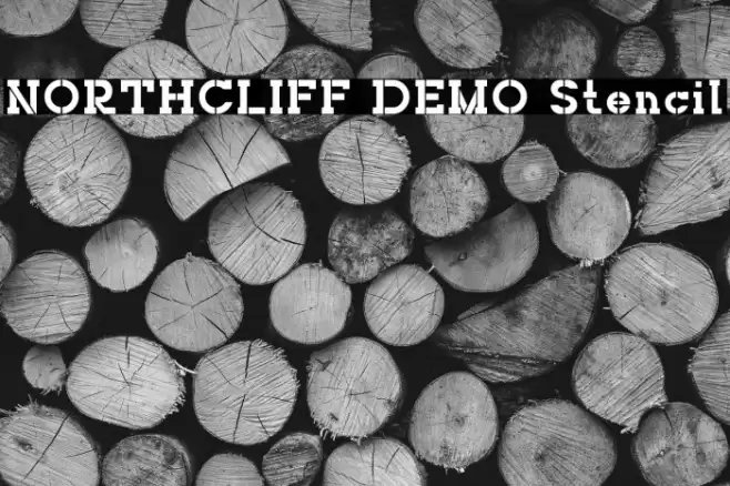 NORTHCLIFF DEMO Stencil Font examples