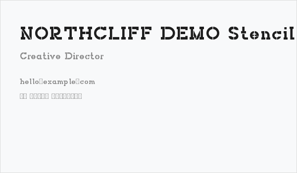 NORTHCLIFF DEMO Stencil Business Card