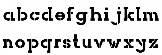 NORTHCLIFF DEMO Stencil フォント 小文字