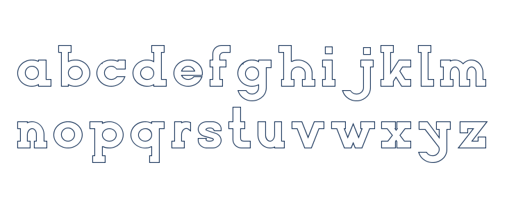 NORTHCLIFF DEMO Stroke Lowercase