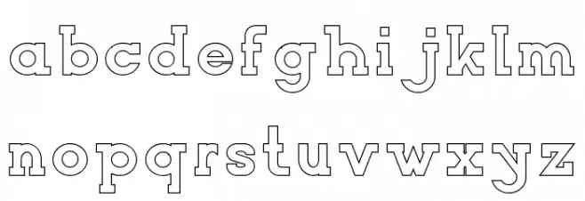 NORTHCLIFF DEMO Stroke フォント 小文字