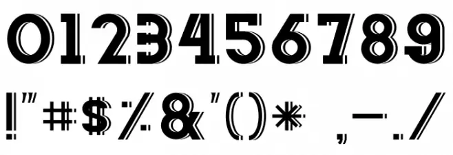 NORTHCLIFF Shadow Font OTHER CHARS