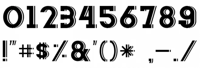 NORTHCLIFF Shadow Font OTHER CHARS
