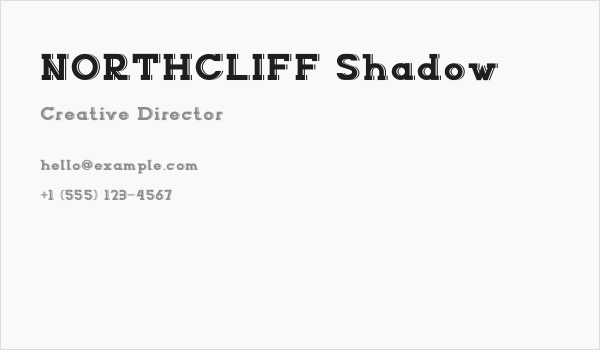 NORTHCLIFF Shadow Business Card