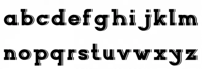NORTHCLIFF Shadow Schriftart Kleinbuchstaben