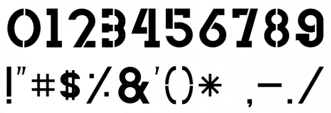 NORTHCLIFF Stencil Font OTHER CHARS