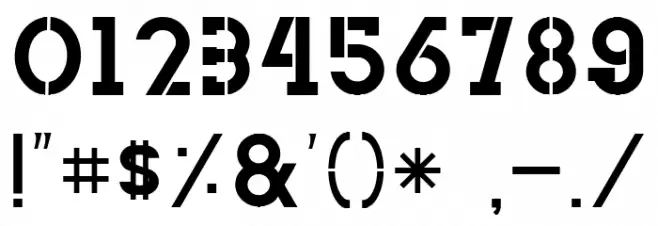 NORTHCLIFF Stencil Font OTHER CHARS