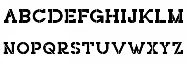 NORTHCLIFF Stencil 字体 大写