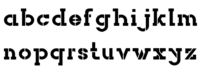 NORTHCLIFF Stencil Font LOWERCASE