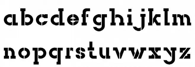 NORTHCLIFF Stencil Font LOWERCASE