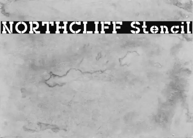 NORTHCLIFF Stencil Font examples