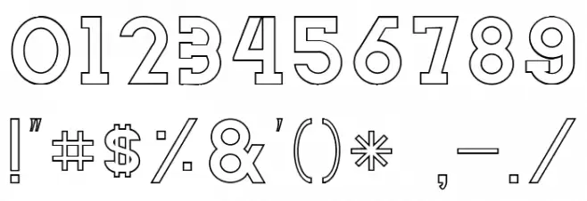 NORTHCLIFF Stroke Font OTHER CHARS