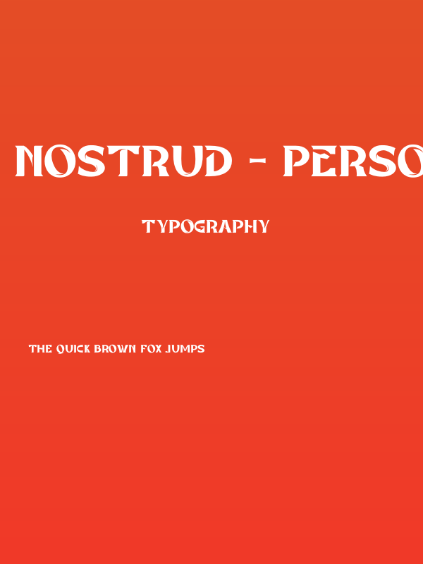 NOSTRUD - Personal Use Poster