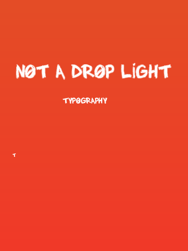 NOT A DROP LIGHT Poster