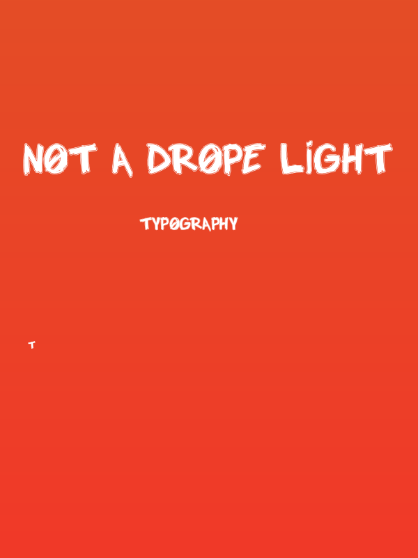 NOT A DROPE LIGHT Poster