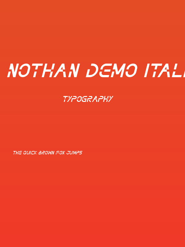 NOTHAN DEMO Italic Poster