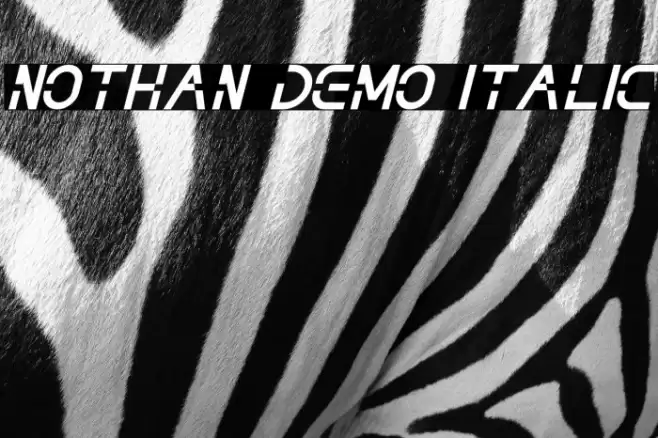 NOTHAN DEMO Italic Font examples