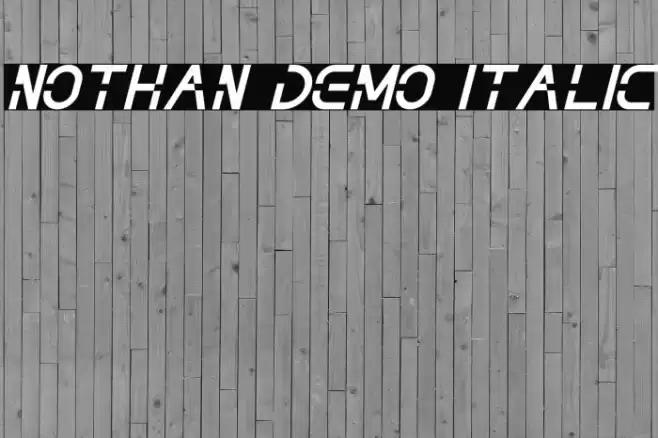NOTHAN DEMO Italic Font examples