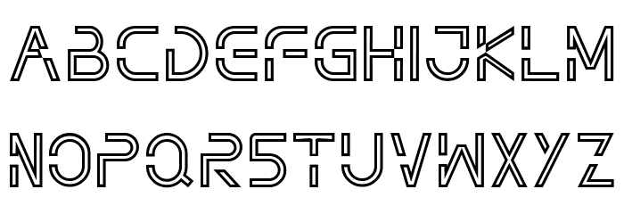 NOTHAN DEMO Outline Font LOWERCASE