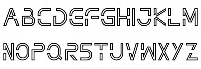 NOTHAN DEMO Outline Schriftart Groß