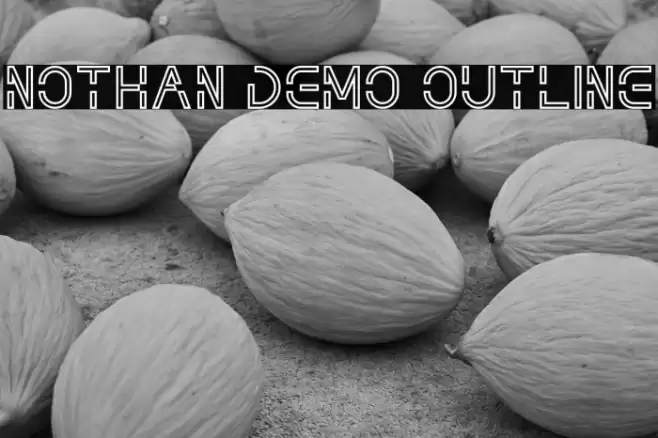 NOTHAN DEMO Outline Font examples