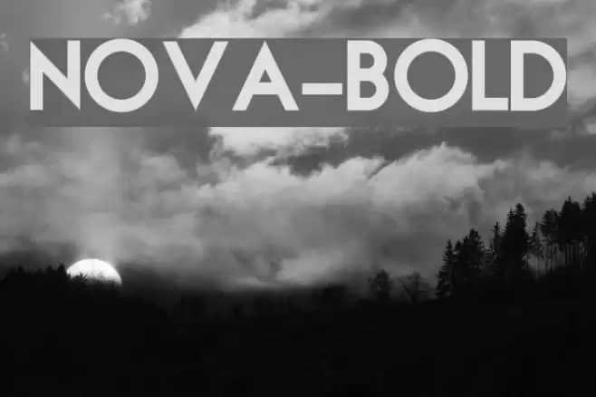 NOVA-BOLD Font examples