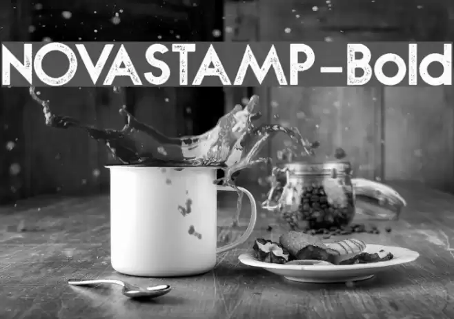 NOVASTAMP-Bold Font examples
