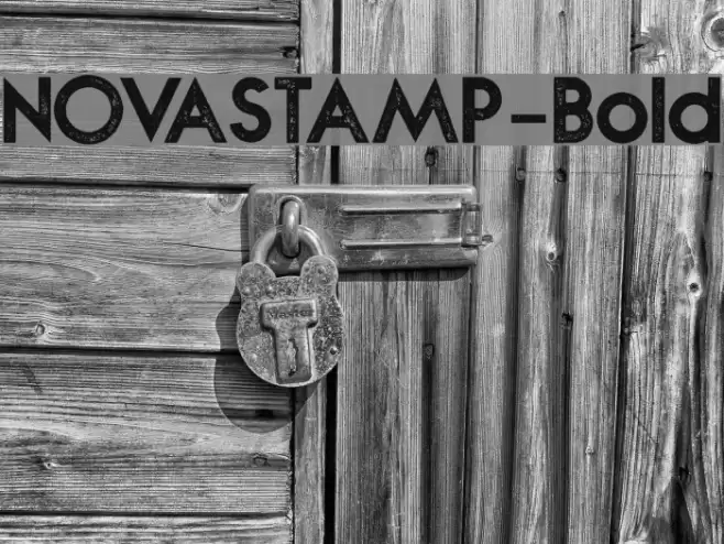 NOVASTAMP-Bold Font examples