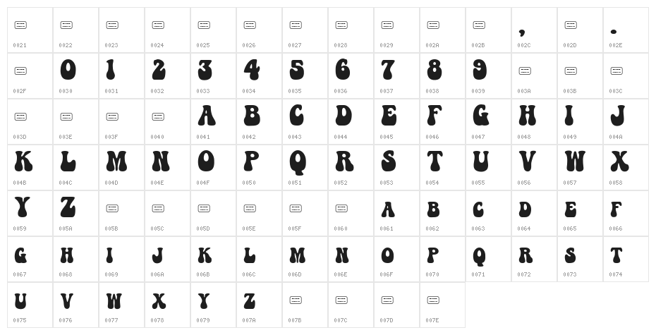 NOWLLHOUSE Free Trial Character Map