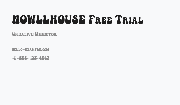NOWLLHOUSE Free Trial Business Card