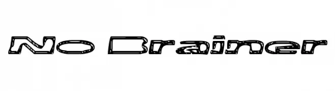 No Brainer  font caratteri gratis