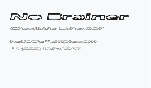 No Brainer Business Card