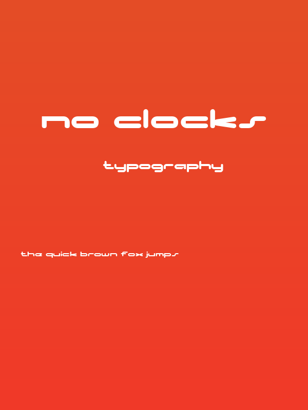No Clocks Poster