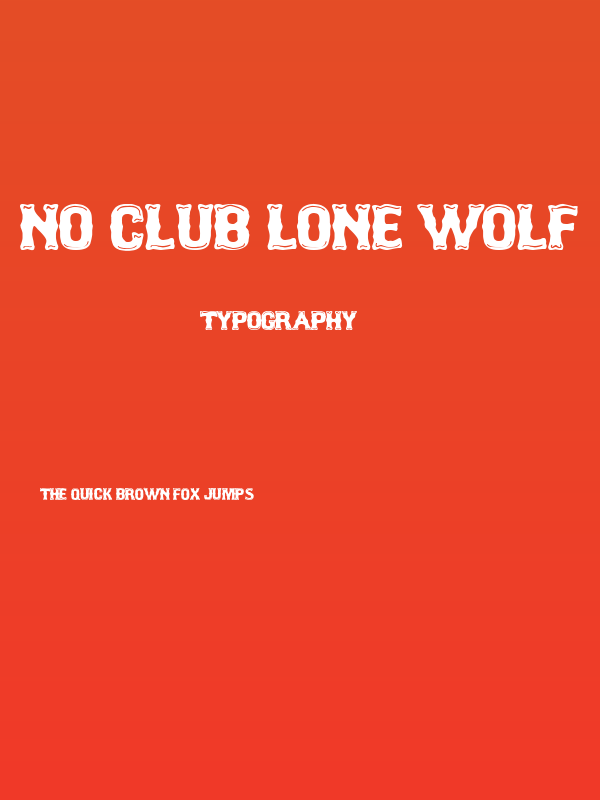 No Club Lone Wolf Poster