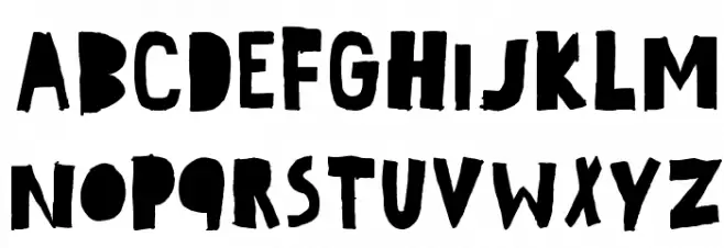 No Color フォント 大文字