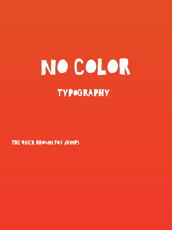 No Color Poster