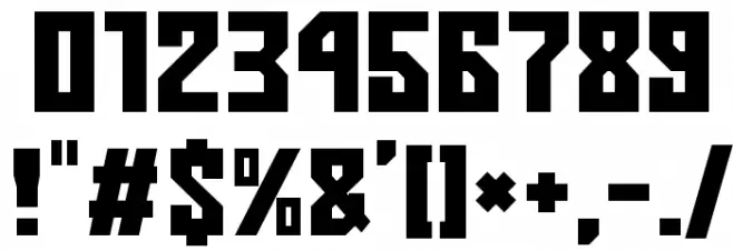 No Continue Font OTHER CHARS