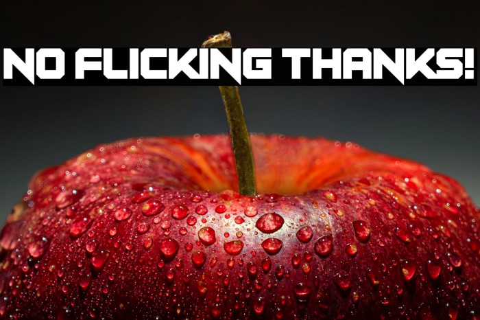 No Flicking Thanks! Example 1